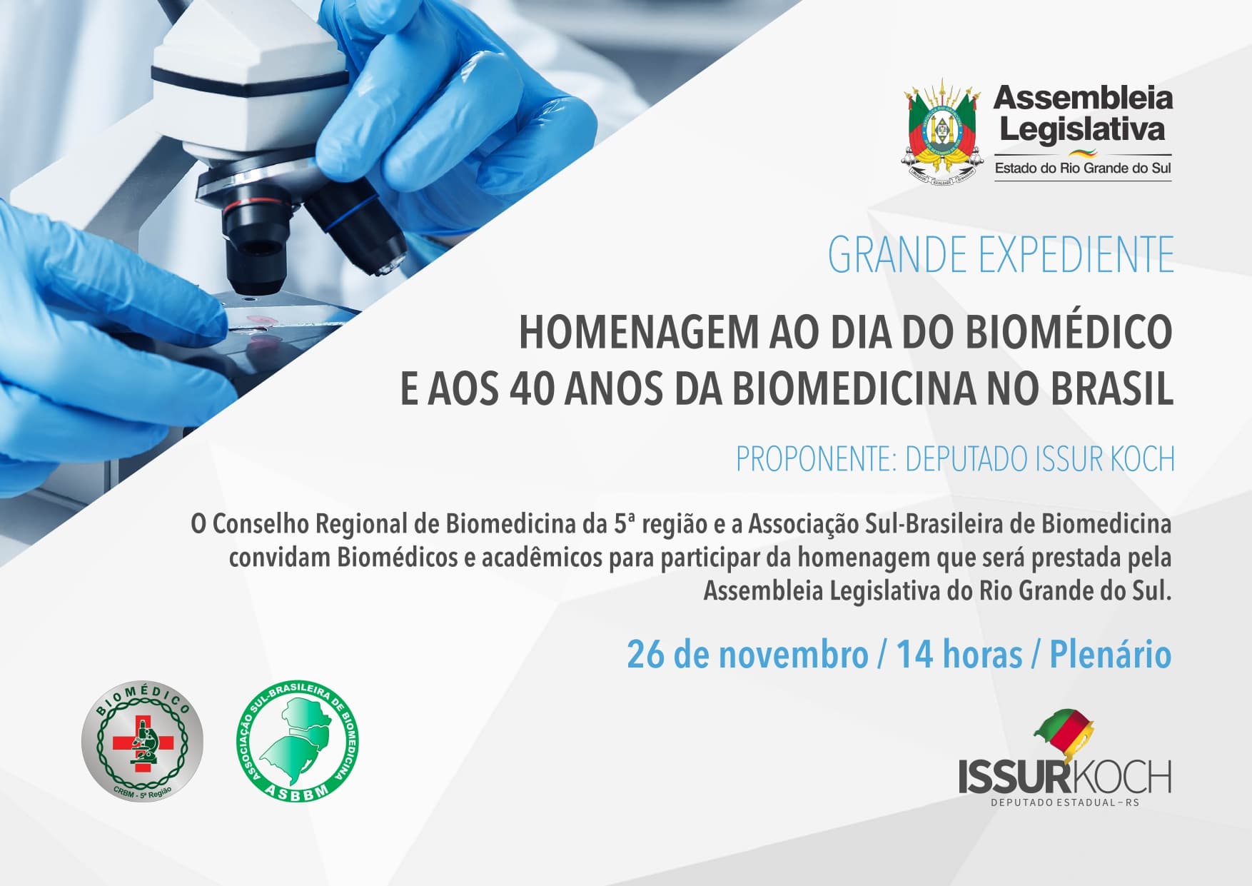 Convite - Homenagem ao Dia do Biomédico