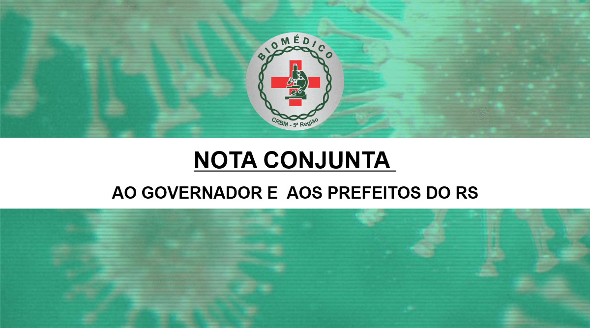 CRBM-5 e demais entidades manifestam apoio às orientações da OMS