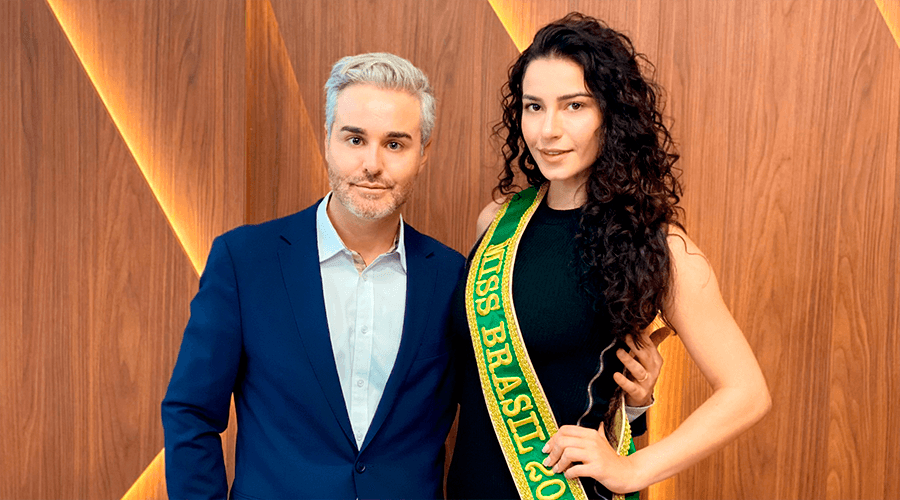 Biomédico Tiago Fontanive celebra conquista de Julia Gama no Miss Universo