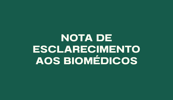 NOTA DE ESCLARECIMENTO AOS BIOMÉDICOS INSCRITOS NO CRBM-5