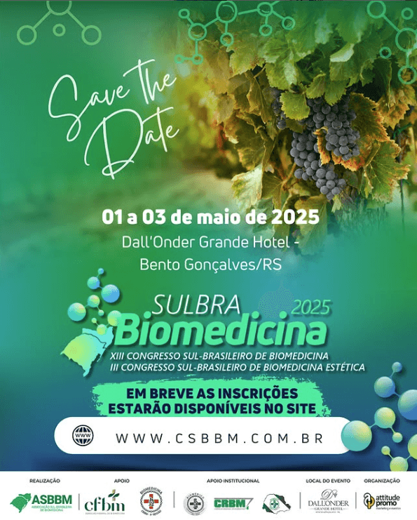 XIII Congresso Sul-Brasileiro de Biomedicina e III Congresso de Biomedicina Estética já têm data marcada!