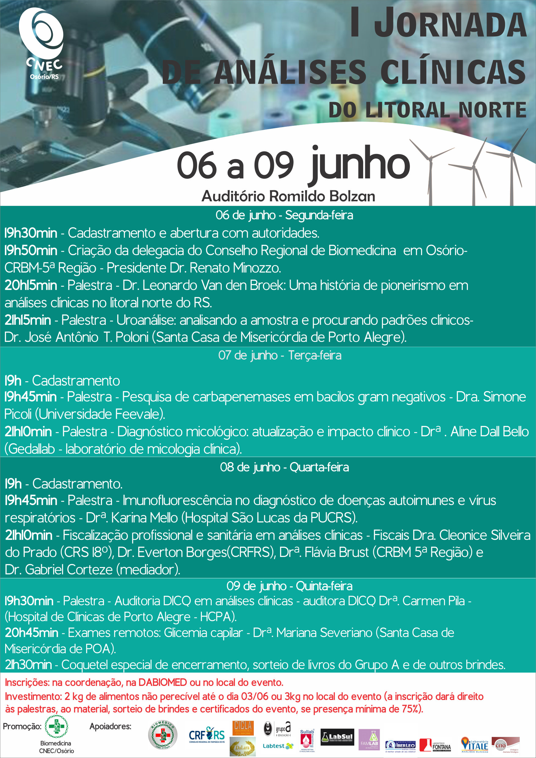 I Jornada de Análises Clínicas do Litoral Norte